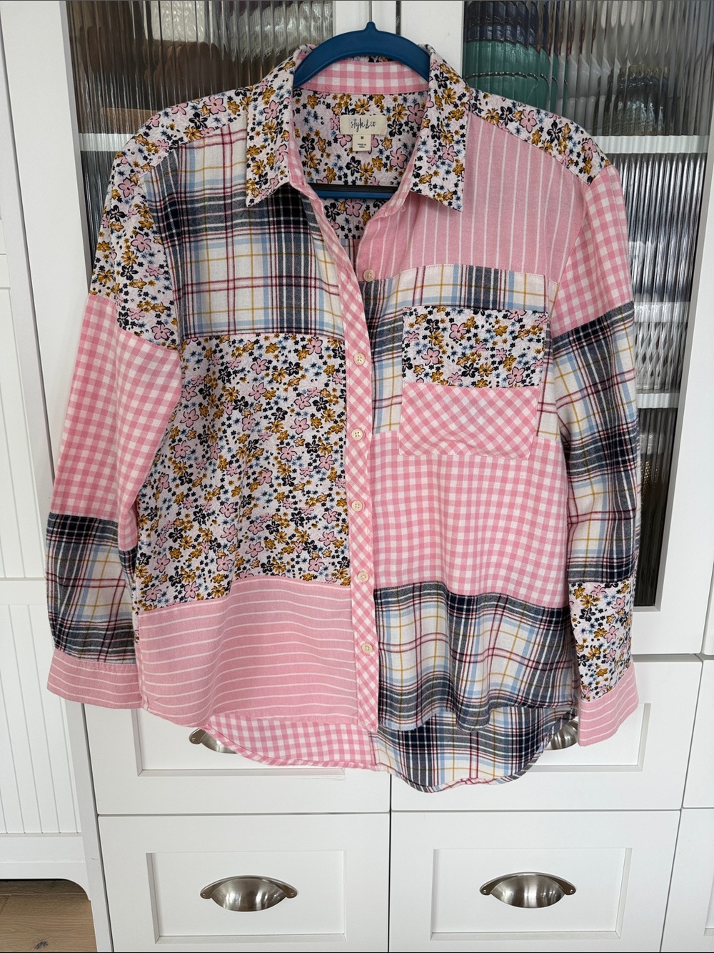Flannel patchwork button down